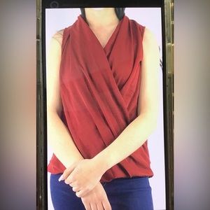 Blouse A.N.D.E.A.W.Y Women’s  Color Wine Size XXL Blouse Pleated